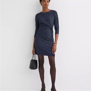 LOFT Shimmer Twist Midi Dress